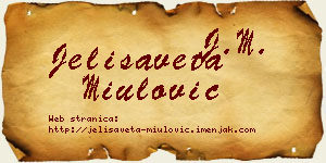 Jelisaveta Miulović vizit kartica